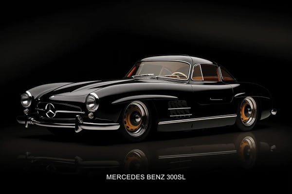 Digital Art: Mercedes Benz 300SL by Durro Art