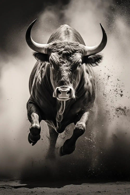 Bull Black by Durro Art wall art