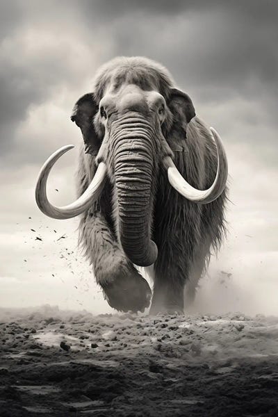 Mammoths: Mammoth Black by Durro Art