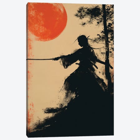 Samurai Sunset II Canvas Print #DUR1357} by Durro Art Canvas Art