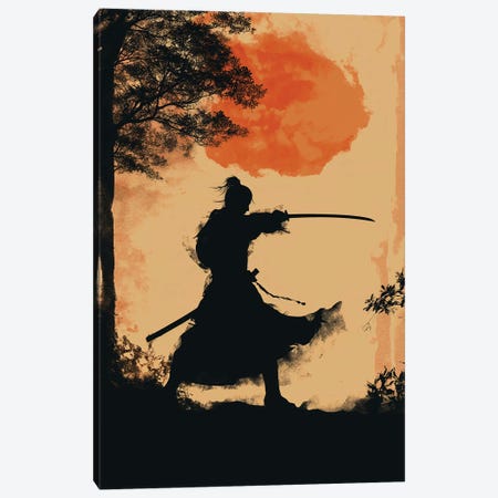Samurai Sunset Canvas Print #DUR1358} by Durro Art Canvas Art Print