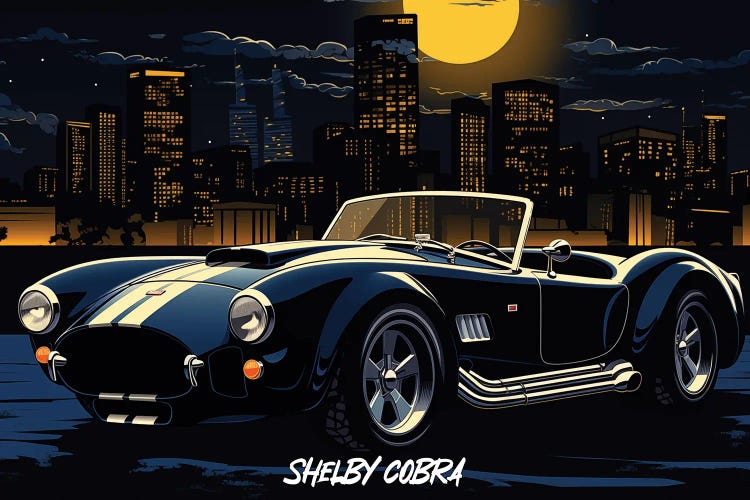Shelby Cobra By Night by Durro Art wall art