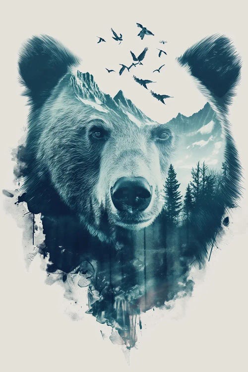 Bear Double Exposure