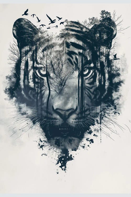 Tiger Double Exposure