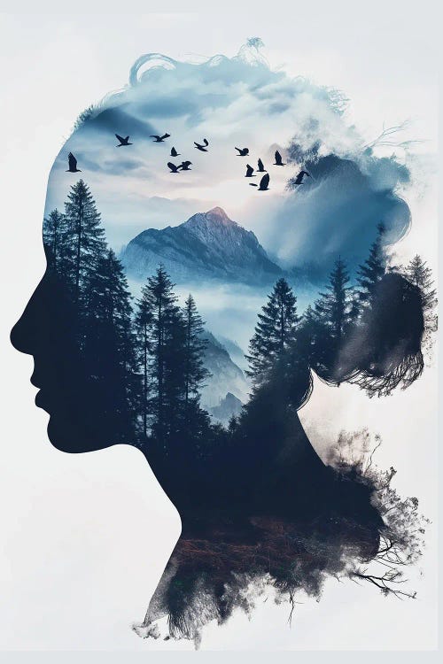 Woman Double Exposure