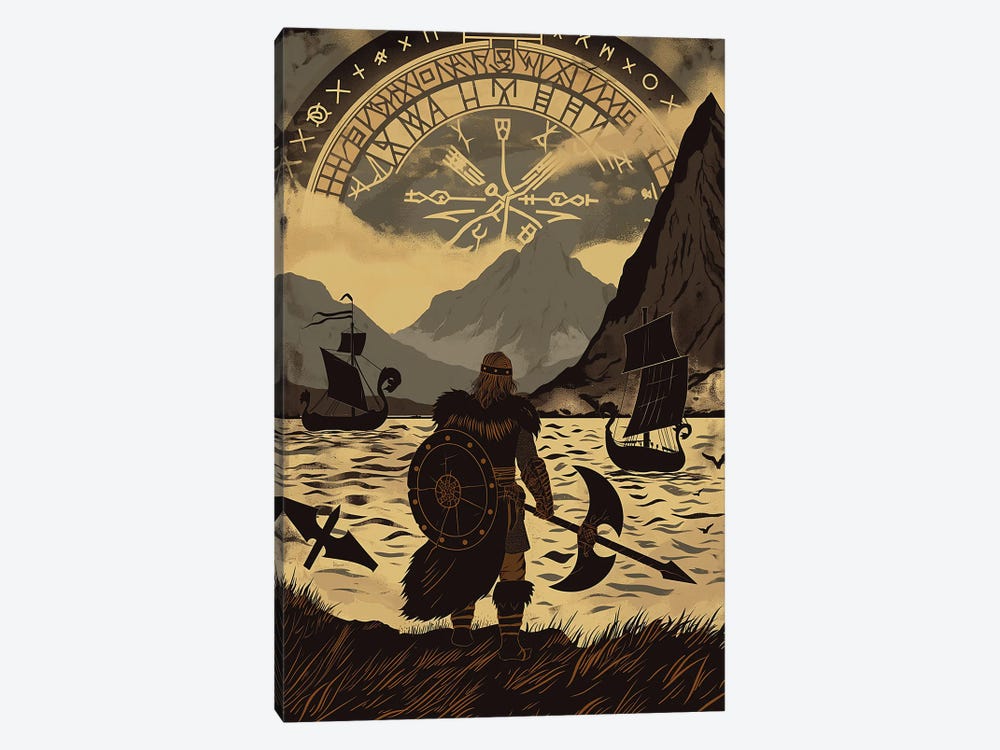 Viking Warrior III by Durro Art 1-piece Canvas Print