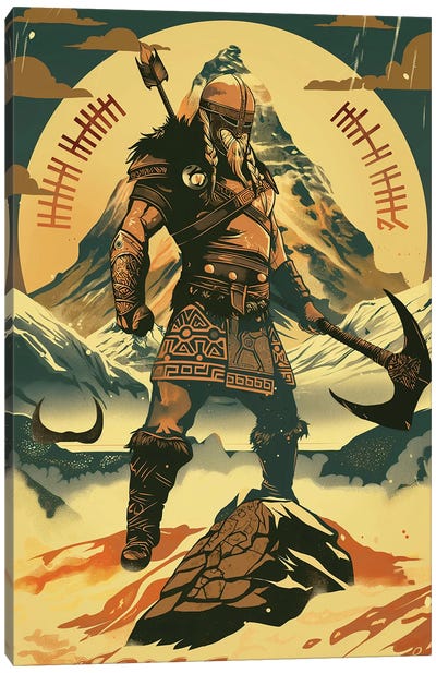 Viking Warrior IV Canvas Art Print - Durro Art