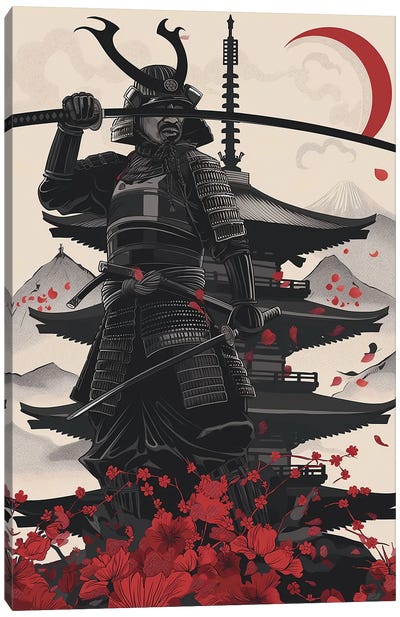Samurai Warrior Canvas Art Print - Durro Art