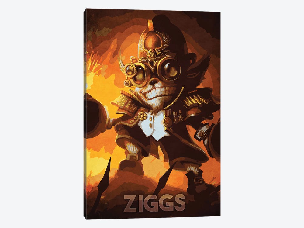Ziggs by Durro Art 1-piece Canvas Print