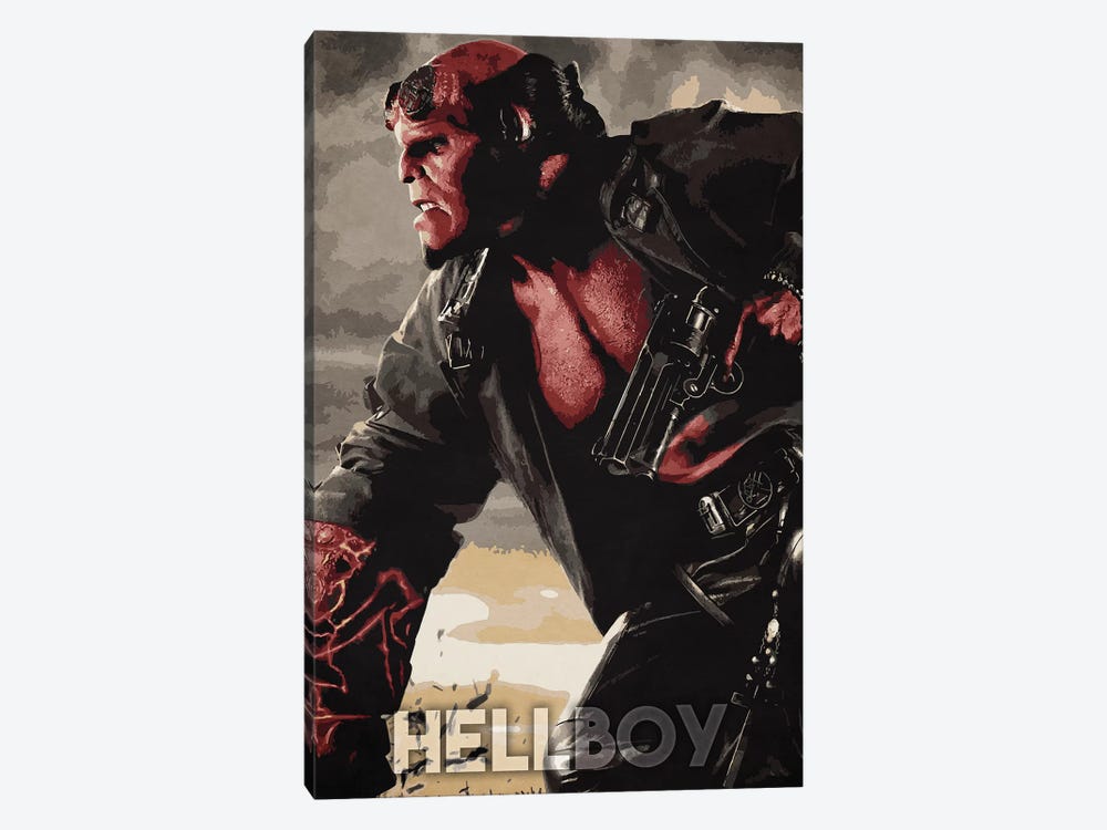 Hellboy by Durro Art 1-piece Canvas Art Print