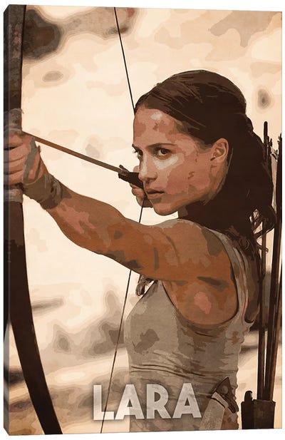 Lara Canvas Art Print - Lara Croft