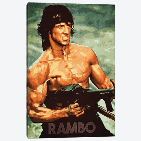 Rambo Canvas Print #DUR160} by Durro Art Canvas Art