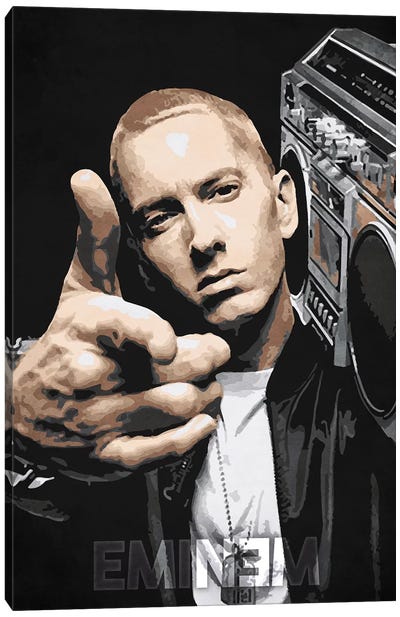 Eminem Canvas Art Print - Rap & Hip-Hop Art