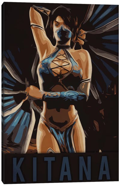 Kitana Canvas Art Print - Mortal Kombat