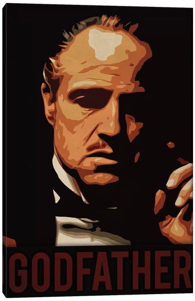 Godfather Canvas Art Print - Crime & Gangster Movie Art