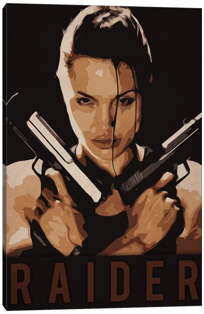 Raider Canvas Art Print - Angelina Jolie