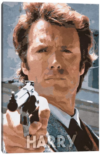 Harry Canvas Art Print - Clint Eastwood