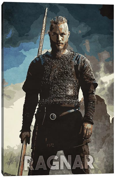 Ragnar Canvas Art Print - Drama TV Show Art
