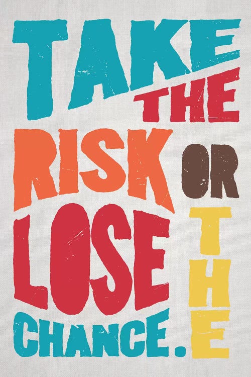 Take The Risk White by Durro Art wall art