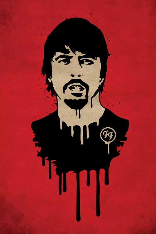 DAVE GROHL FOO FIGHTERS CANVAS PICTURE PRINT SKETCH WALL ART FREE DELIVERY 