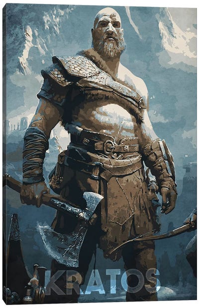 Kratos Canvas Art Print - Other Video Game Characters