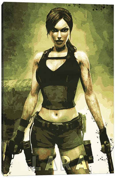 Lara Croft Canvas Art Print - Lara Croft