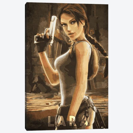 Lara Tomb Raider Canvas Print #DUR326} by Durro Art Art Print