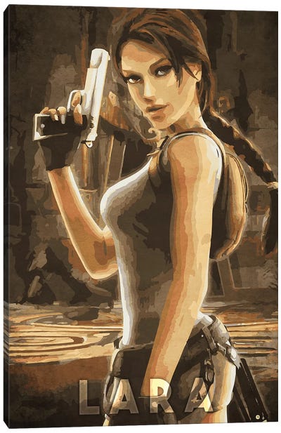 Lara Tomb Raider Canvas Art Print - Lara Croft