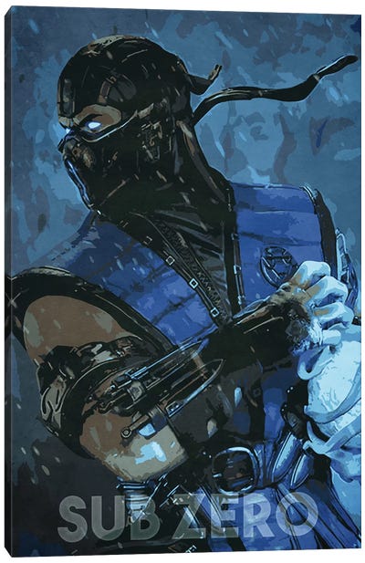 Sub Zero Canvas Art Print - Mortal Kombat