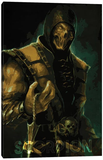 Scorpion Mortal Kombat Canvas Art Print - Scorpion