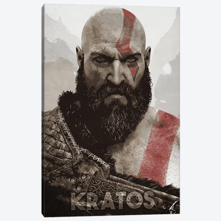 Kratos Close-Up Canvas Print #DUR338} by Durro Art Art Print