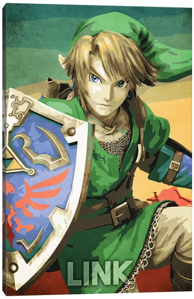 Link Canvas Art Print - The Legend Of Zelda