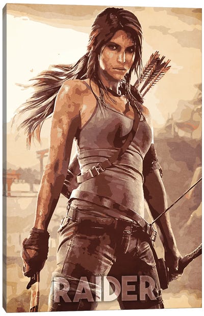 Raider Canvas Art Print - Lara Croft
