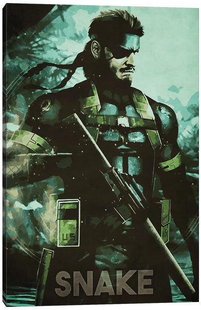 Solid Snake Canvas Art Print - Other Video Game Characters