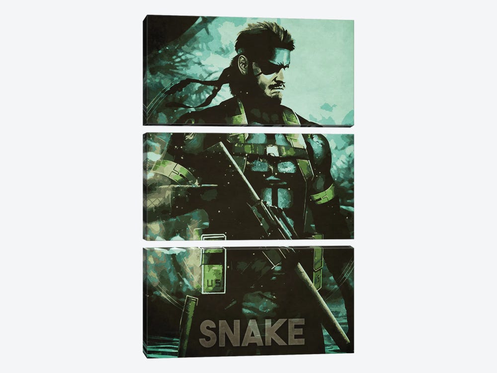 Solid Snake by Durro Art 3-piece Canvas Wall Art