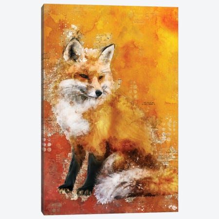 Fox Red Canvas Print #DUR344} by Durro Art Canvas Art Print