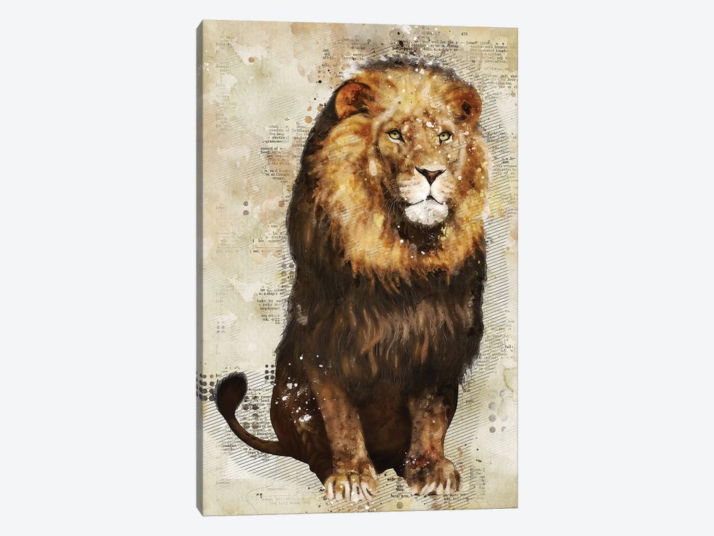 Lion by Durro Art 1-piece Canvas Print