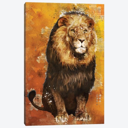 Lion Wild Canvas Print #DUR351} by Durro Art Canvas Print