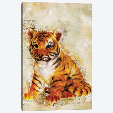 Tiger Canvas Print #DUR353} by Durro Art Canvas Print