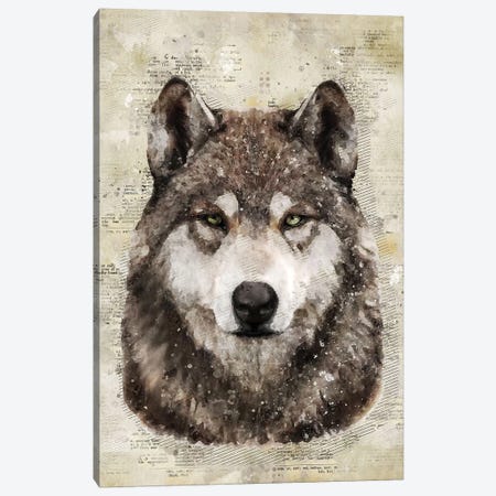 Wolf Canvas Print #DUR355} by Durro Art Canvas Artwork