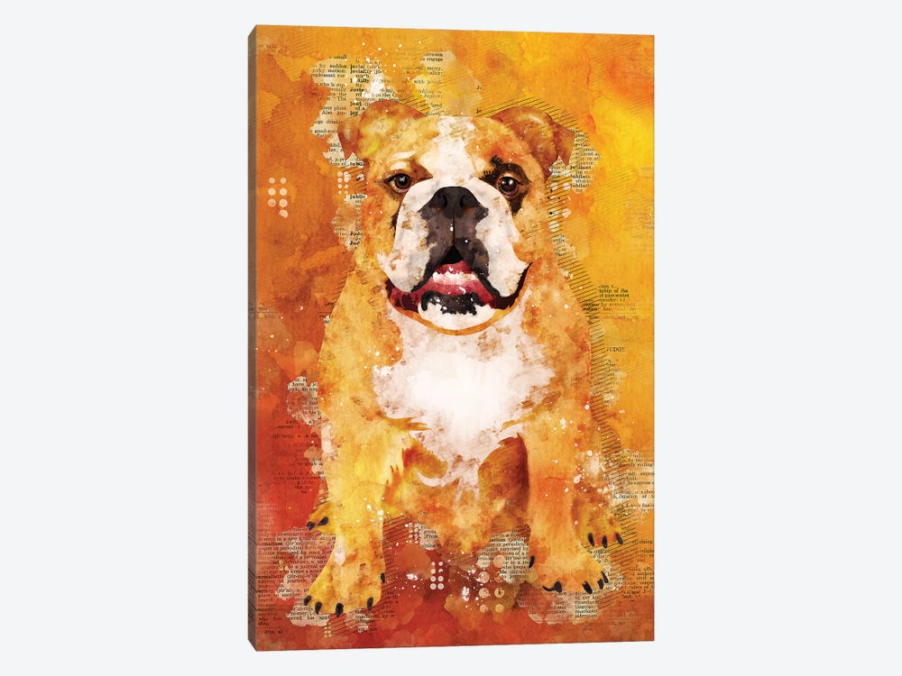 Boxer Dog Wild by Durro Art 1-piece Canvas Print