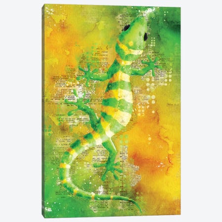 Lizard Green Canvas Print #DUR358} by Durro Art Art Print