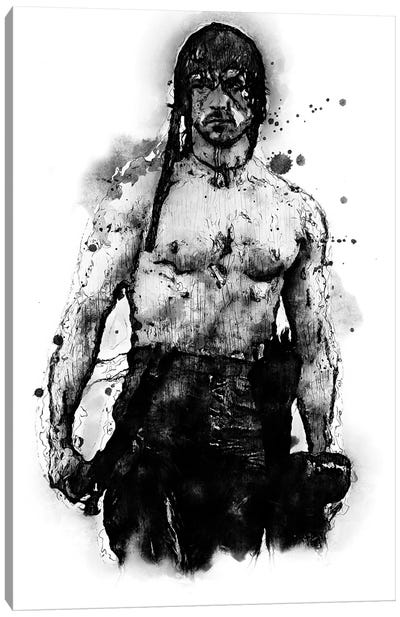 Rambo Soldier Canvas Art Print - Sylvester Stallone