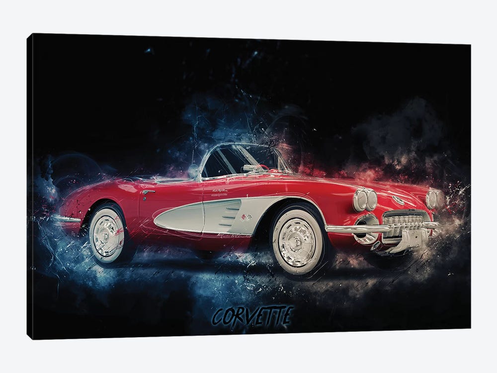 Corvette by Durro Art 1-piece Canvas Wall Art
