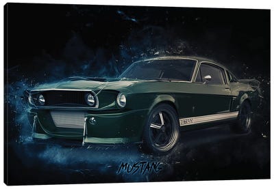 Mustang Eleanor Canvas Art Print - Cars By Brand