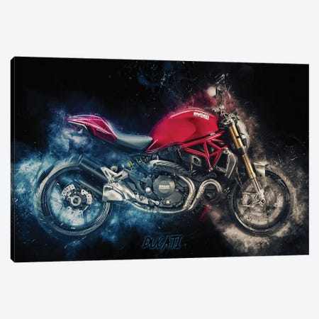 Ducati Monster Canvas Print #DUR372} by Durro Art Canvas Print