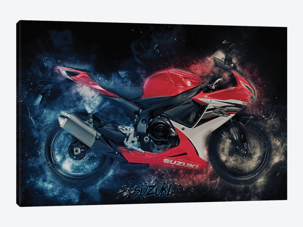 Suzuki Gsx Red by Durro Art 1-piece Canvas Print