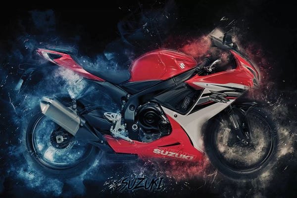 Motorcycles: Suzuki Gsx Red by Durro Art