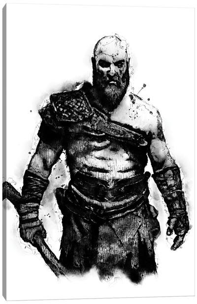 Kratos the God Canvas Art Print - Warrior Art