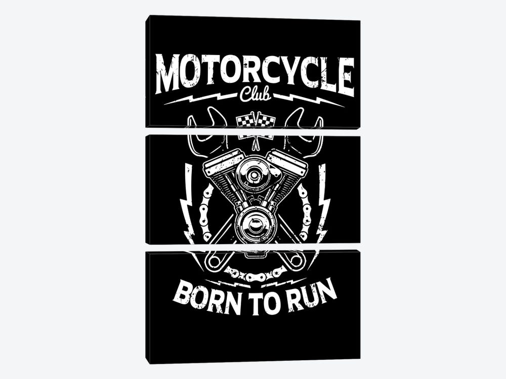 Motorcycle Club by Durro Art 3-piece Canvas Artwork